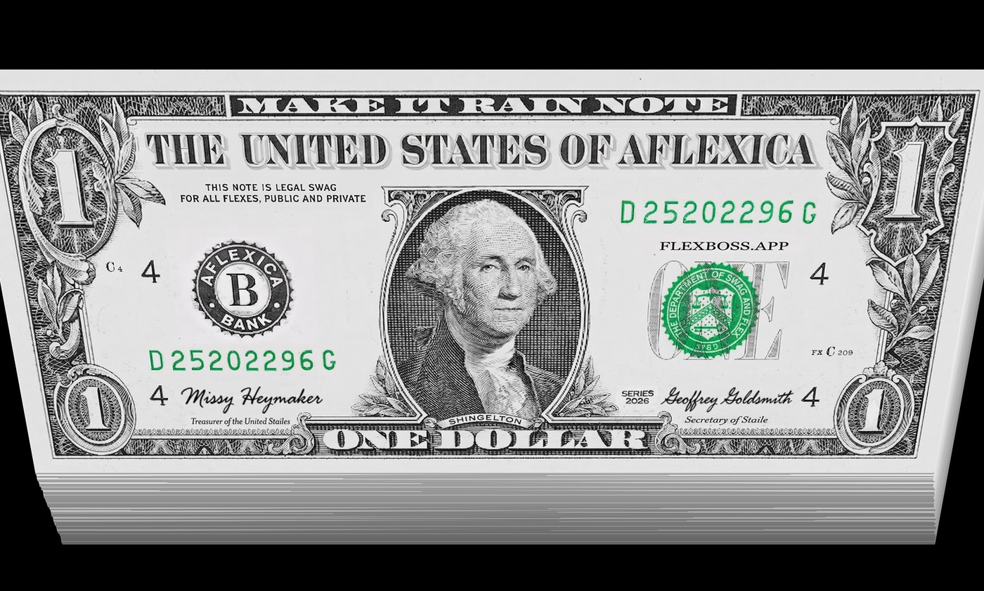 The FlexBoss one dollar note