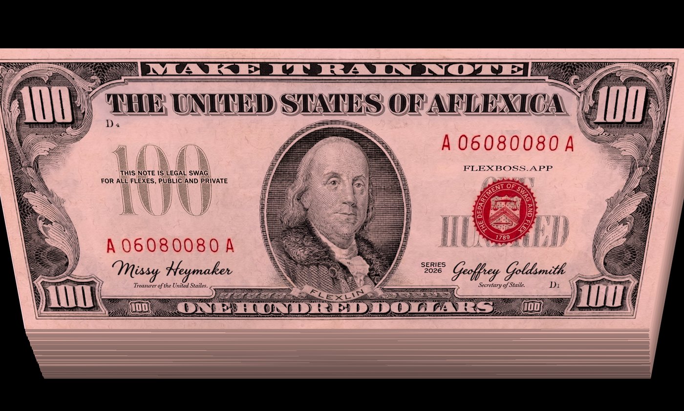 The FlexBoss hundred dollar note